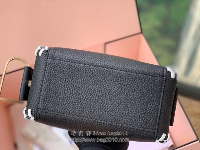 DELVAUX女包 標誌性包款 旋轉拎著提把D扣環 德爾沃女手提包 CL0020 編織黑 Delvaux信封袋  fcs1257